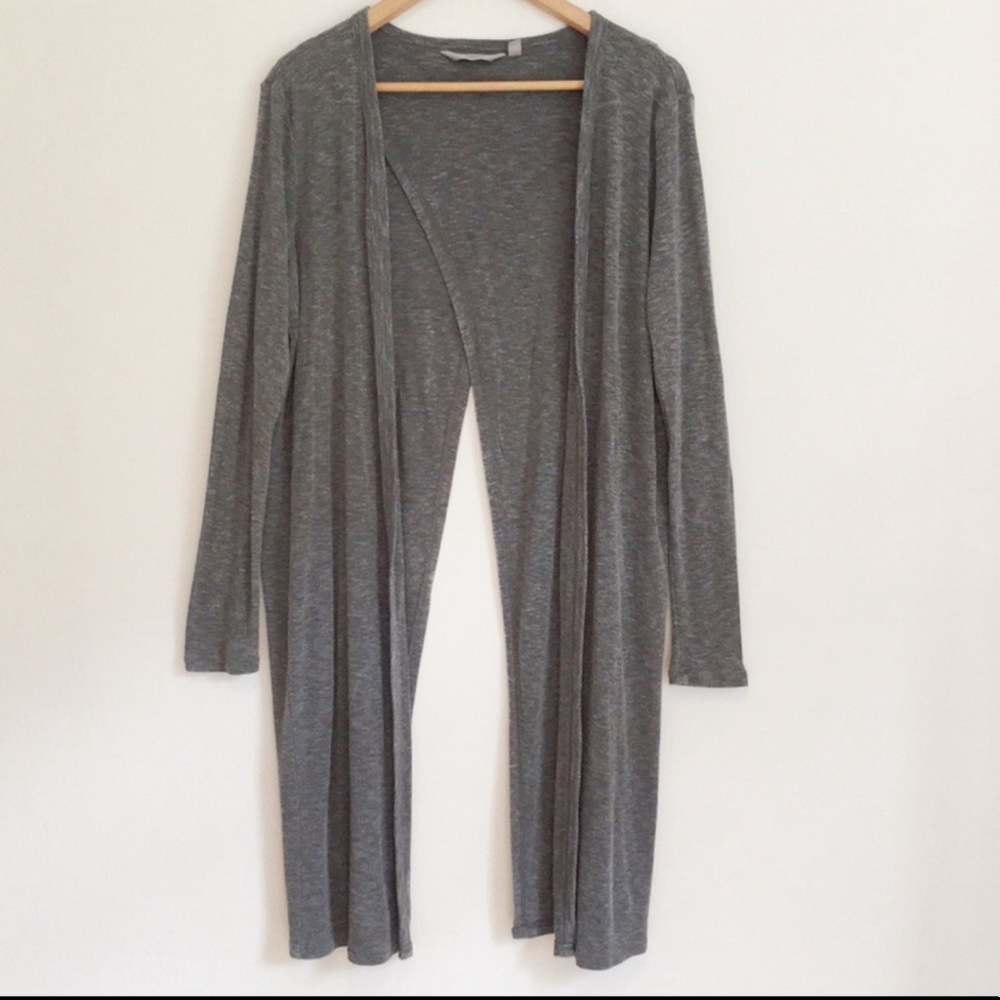 Athleta Gray Grey Crossover Split Maxi Open Back … - image 2